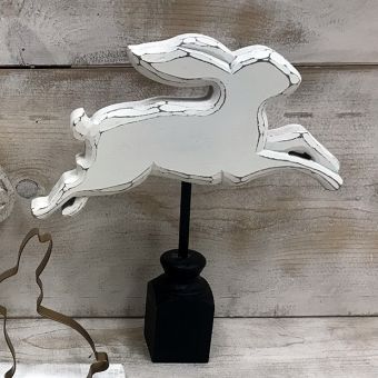 Leaping Rabbit Finial Set of 2