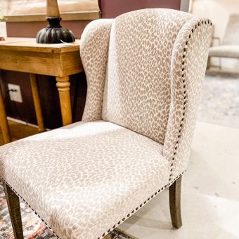 Leopard Dining Chair Set of 6 Antique Farmhouse