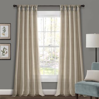 Linen Tab Top Curtain Panel Set of 2