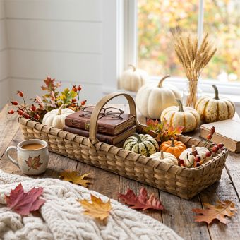 Long Rectangle Basket With Handle