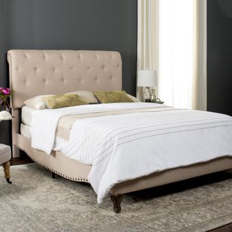 Lovely Linen Upholstered Bed