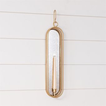 Mirrored Wall Sconce Candle Holder