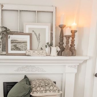 Natural Accents Turned Wood Candle Holder