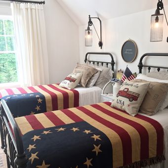 Old Glory American Flag Throw Blanket