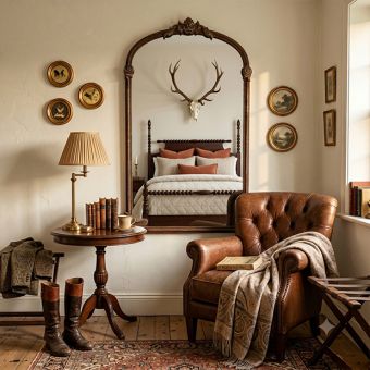Ornate Vintage Iron Frame Mirror