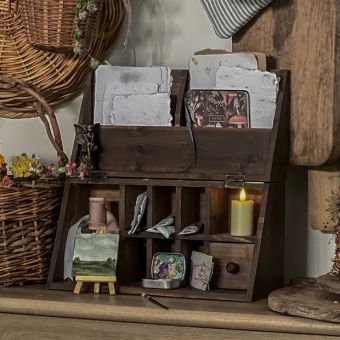 Primitive Farmhouse Folding Desk Caddy