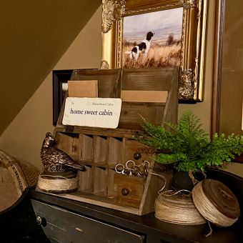 Primitive Farmhouse Folding Desk Caddy