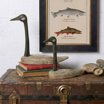 Primitive Wood Decorative Goose