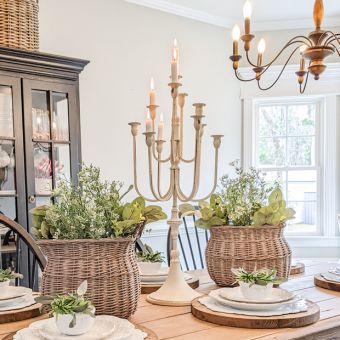 Provincial Iron Tabletop Candelabra