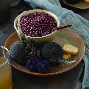 Reactive Glaze Stoneware Plate Set of 4