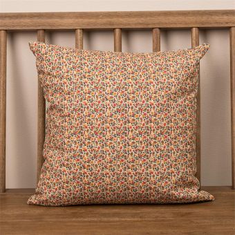 Reversible Floral Print Square Accent Pillow