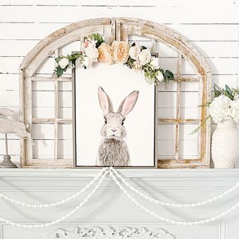 Rustic Arched Wood Window Frame Set of 2