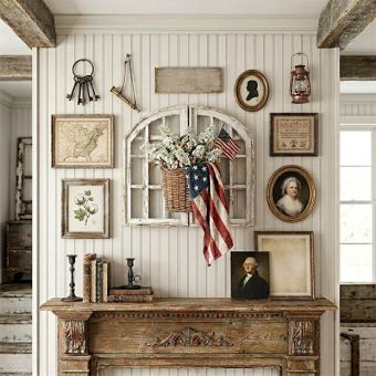 Rustic Arched Wood Window Frame Set of 2