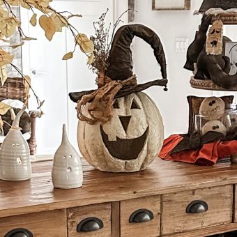 Rustic Big Mouth Jack O Lantern