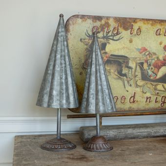 Rustic Metal Tabletop Umbrella Tree