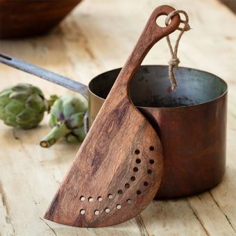 Rustic Wooden Pot Strainer