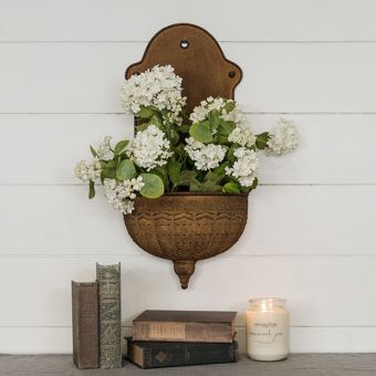 Rusty Metal Hanging Wall Planter
