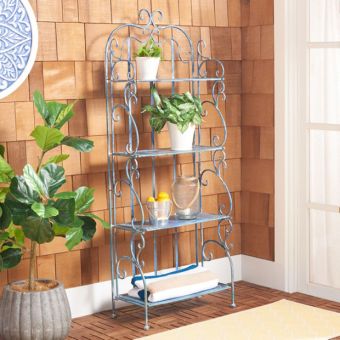 Scrollwork 4 Tier Metal Shelf