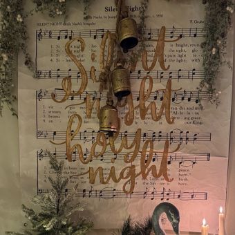 Silent Night Paper Wall Art