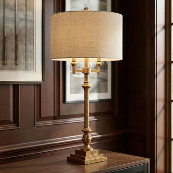 Stacked Square Base Table Lamp