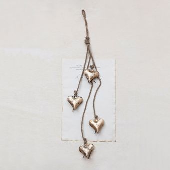 Strand of Metal Hearts Set of 2