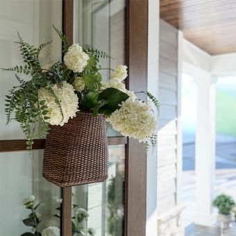 Tall Rattan Door Basket Set of 2