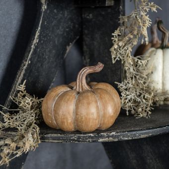 Timeless Tan Tabletop Pumpkin 4.75 Inch