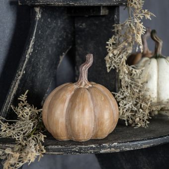 Timeless Tan Tabletop Pumpkin 6 Inch