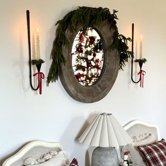 Unscented Tree Shaped Eggnog Taper Candle
