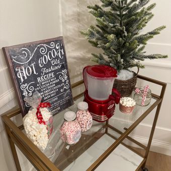 Vintage Hot Cocoa Recipe Sign