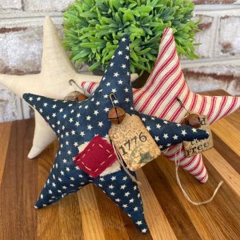 Vintage Style Americana Star Bowl Filler Set of 3