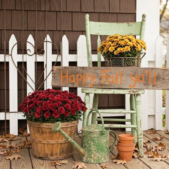 Weathered Cottage Green and Gold Watering Can