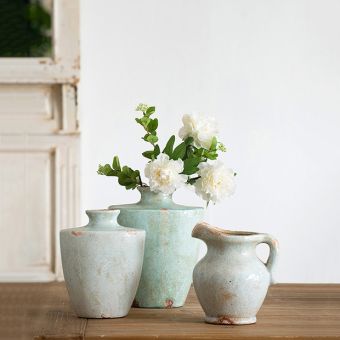 Weathered Grace Terracotta Vase Tall