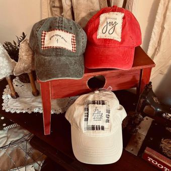 Women's Ink Stamped Patch Baseball Cap