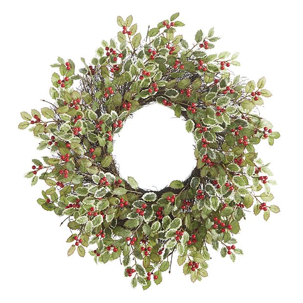 Shimmering Holly Wreath