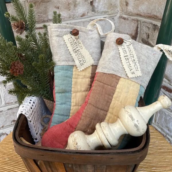 well dressed home christmas stocking Handmade Quilt ralph lauren christmas interior