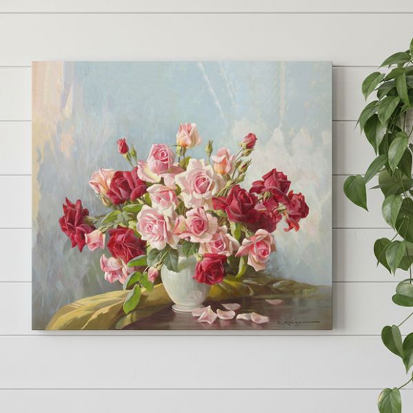 Lovely Roses Canvas Wall Art | Antique Farmhouse