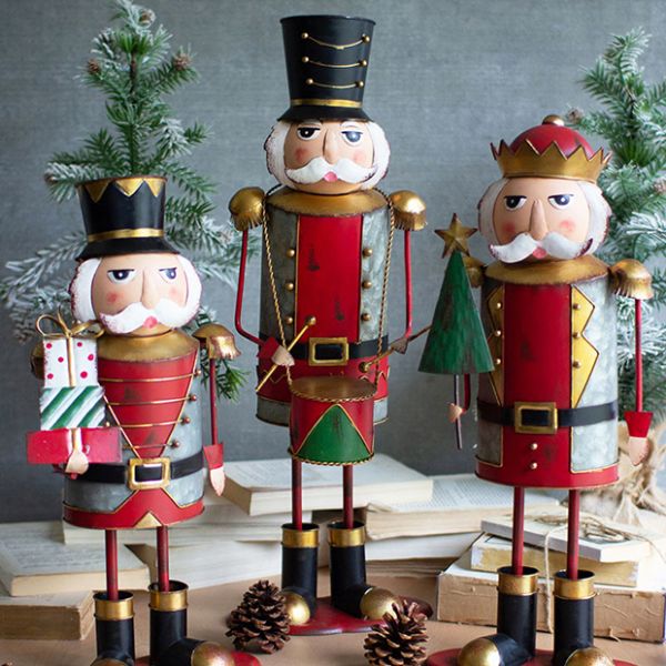 Old World Painted Metal Nutcracker Set of 3 | Antique Farmhouse