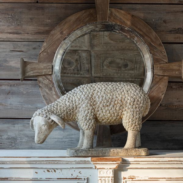Primitive Lamb Statue | Antique Farmhouse