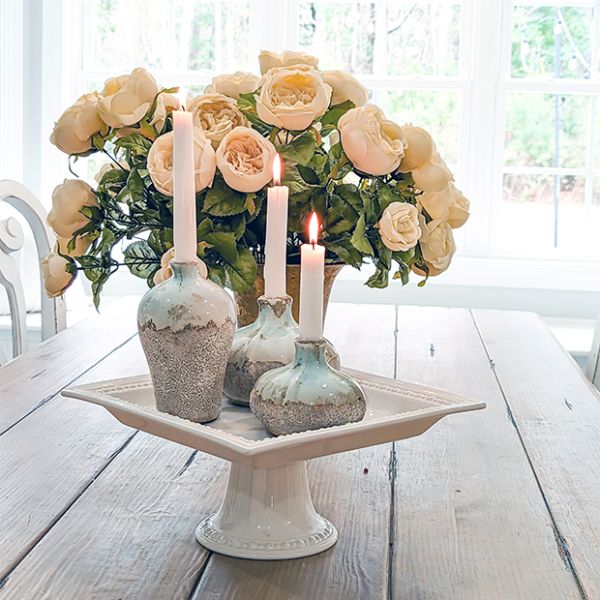 Round Terra Cotta Vases Set of 3