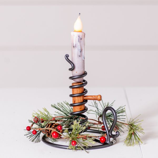 Wrought Iron Courting Candle Stand Set of 2 | Antique Farmhouse