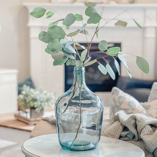 Decorative Demijohn Glass Bottle Vase | Antique Farmhouse