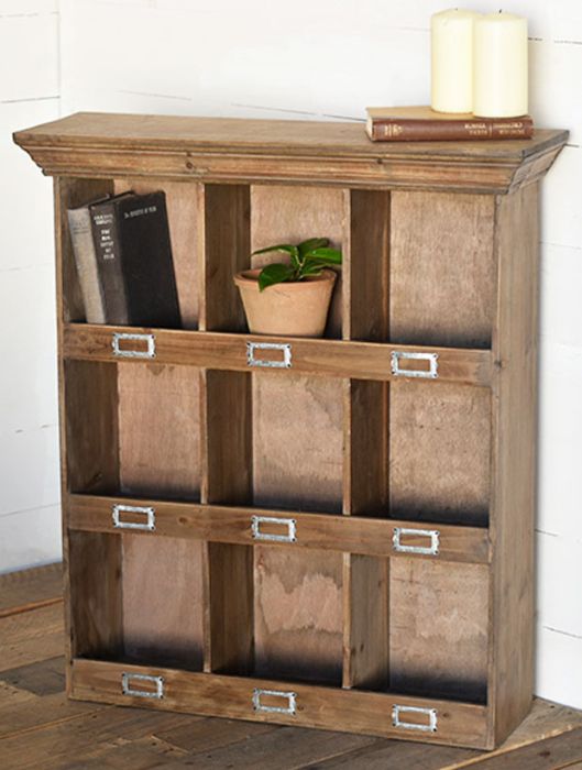 アンティーク風　木製　9キューブ　ドロワーズ　収納棚 9 Cubby Retro Wood Shelf | Antique Farmhouse