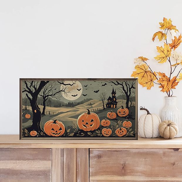 Jack O Lantern Family Wall Art | Antique Farmhouse