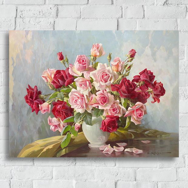 Lovely Roses Canvas Wall Art | Antique Farmhouse