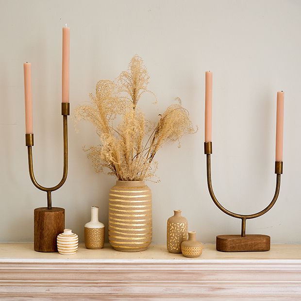 Modern Farmhouse Asymmetrical Candle Holder | Antique Farmhouse