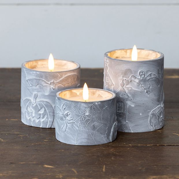 Spooky Nights LED Candle Set of 3 | Antique Farmhouse