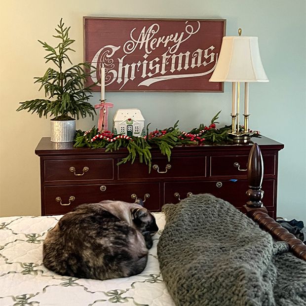 Vintage Merry Christmas Red Wall Art | Antique Farmhouse