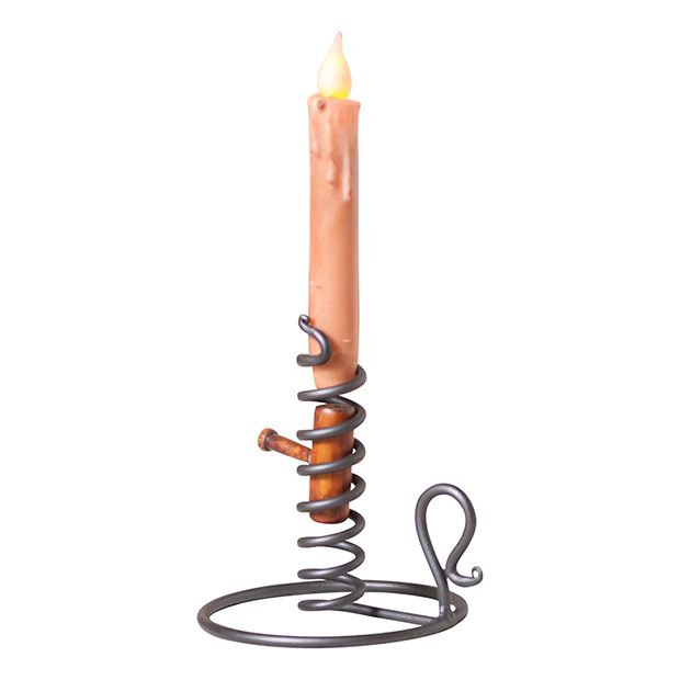 Wrought Iron Courting Candle Stand Set of 2 | Antique Farmhouse