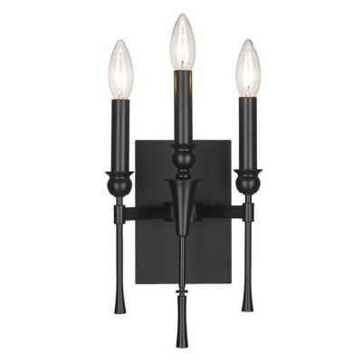 Modern Candelabra Matte Black Wall Sconce
